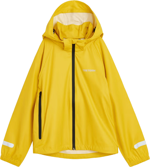 Gult pakkbart Tretorn Rainbreaker-regnsett med jakke og bukse